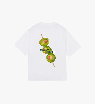 Olive Tee White
